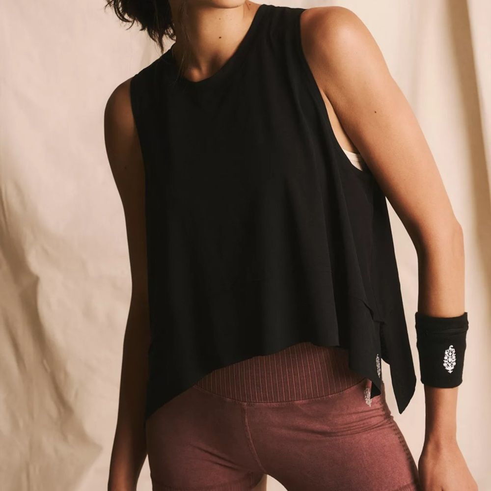 FP Movement by Free People Black Sleeveless Cropped Tank